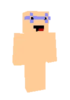 Ko'zoynakli yalang'och nub — Minecraft skin, rasm 1