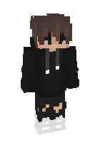 Qora hudidagi yigit — Minecraft skin, rasm 1