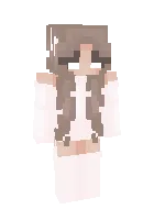 Oq qiz — Minecraft skin, rasm 1