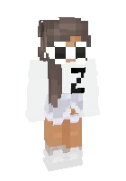 Ko'zoynakli qiz — Minecraft skin, rasm 1