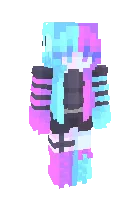 Pushti-moviy qiz — Minecraft skin, rasm 1