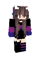 Oq shoxli qiz — Minecraft skin, rasm 1