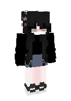Qora tanli qiz — Minecraft skin, rasm 1