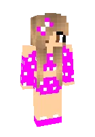 Pushti rangdagi qiz — Minecraft skin, rasm 1