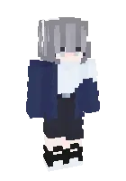Ko‘k kiyimdagi qiz — Minecraft skin, rasm 1