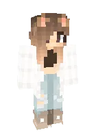 Quloqchali qiz — Minecraft skin, rasm 1