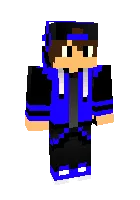 Ko‘k geymer — Minecraft skin, rasm 1
