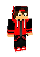 Qizil geymer — Minecraft skin, rasm 1