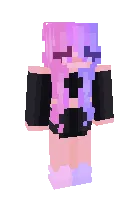 Pushti neon qizcha — Minecraft skin, rasm 1