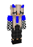 Ko'k qizcha (neon) — Minecraft skin, rasm 1