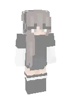 Kulrang qiz — Minecraft skin, rasm 1