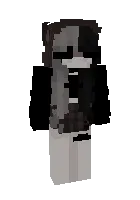 Qora-oq qiz — Minecraft skin, rasm 1