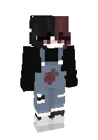 Qizil-qora qiz — Minecraft skin, rasm 1