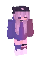 Neon qiz — Minecraft skin, rasm 1