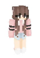 Pushti koftali qiz — Minecraft skin, rasm 1