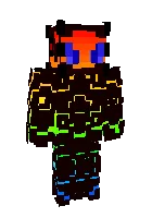 Angry Rainbow Blue Eye — Minecraft skin, rasm 1