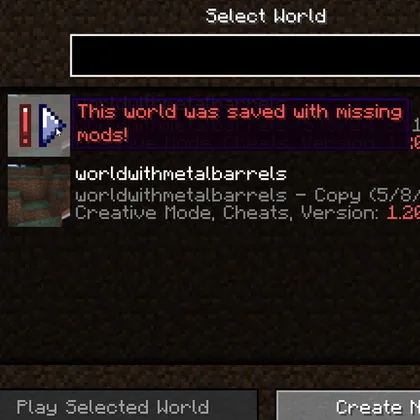 Missing Mods Warning — Minecraft mod, rasm 1