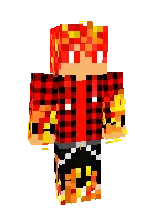 Vokar olovda yonmoqda — Minecraft skin, rasm 1