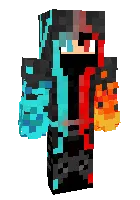 Moviy va sariq olov magi — Minecraft skin, rasm 1