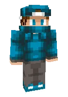 Moviy koftada — Minecraft skin, rasm 1