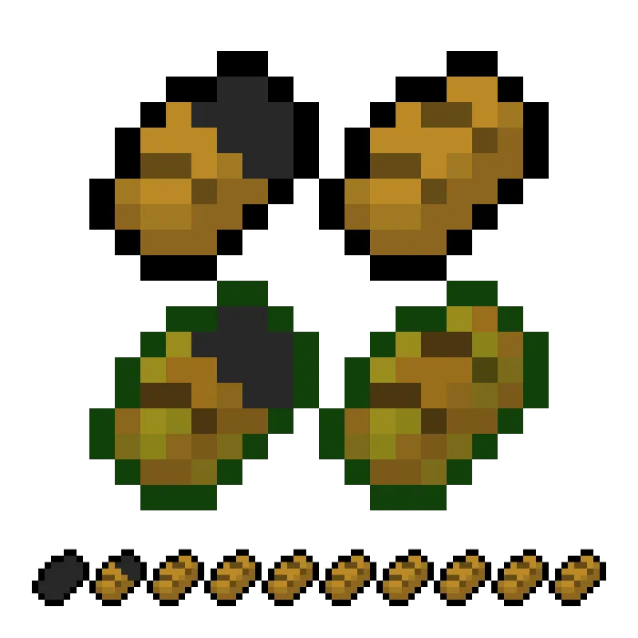 Ochlik shkalasi variantlari — Minecraft tekstura, rasm 1