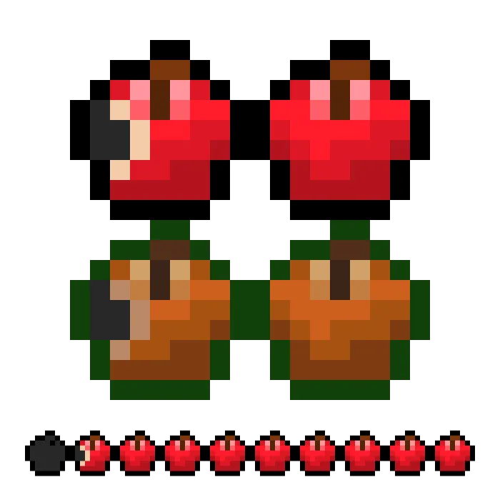Ochlik shkalasi variantlari — Minecraft tekstura, rasm 2