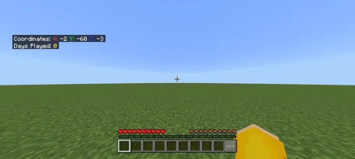 Yaxshiroq ko'rinadigan koordinatalar va kunlar — Minecraft tekstura, rasm 1
