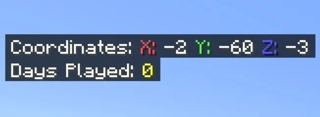Yaxshiroq ko'rinadigan koordinatalar va kunlar — Minecraft tekstura, rasm 2