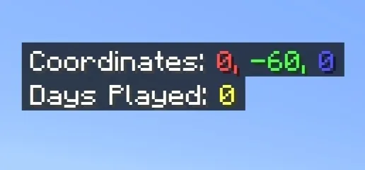 Yaxshiroq ko'rinadigan koordinatalar va kunlar — Minecraft tekstura, rasm 4