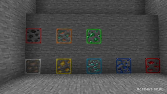 Oson ko'rinadigan ruda — Minecraft tekstura, rasm 1