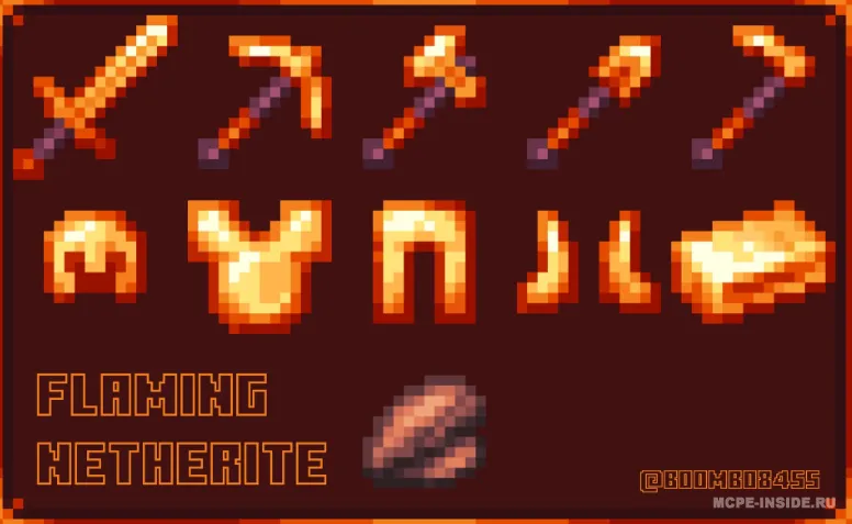 Yonayotgan nezerit 2 — Minecraft tekstura, rasm 2