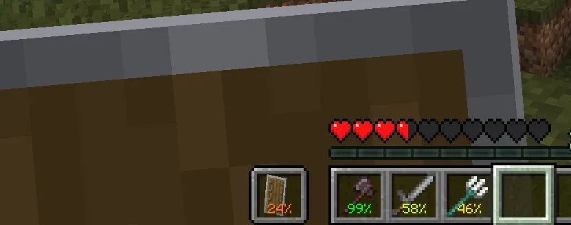 DurabilityDisplay (DuraDisplay) — Minecraft mod, rasm 2