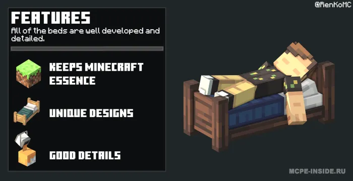 Yaxshilangan karvatlar — Minecraft tekstura, rasm 2