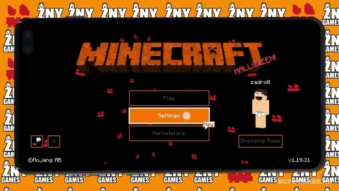 Zamonaviy Xellouin — Minecraft tekstura, rasm 2
