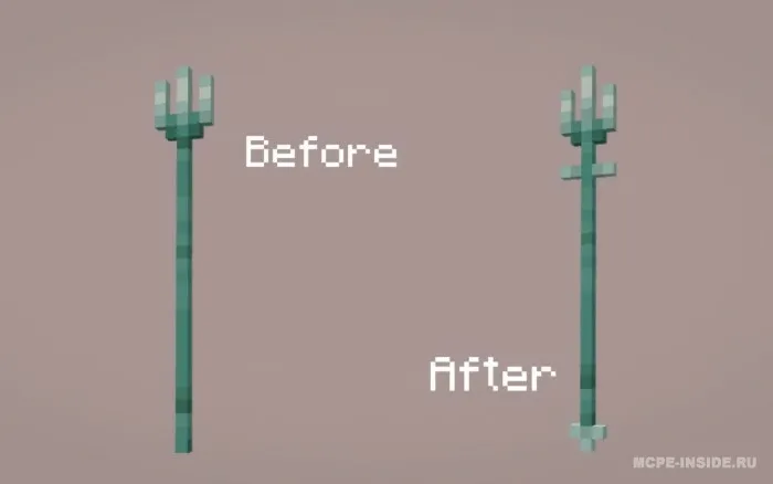 Yaxshilangan uch tishli nayzalar — Minecraft tekstura, rasm 2