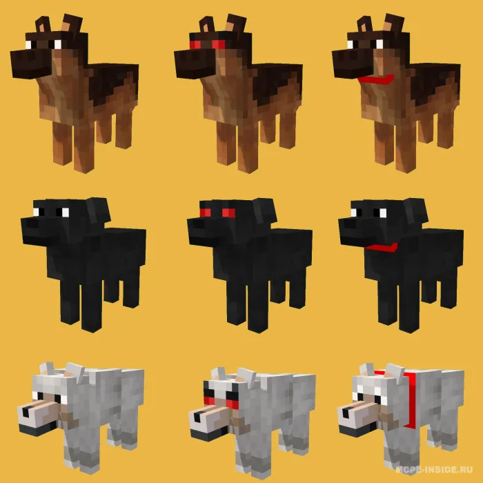 Itlar variantlari — Minecraft tekstura, rasm 1