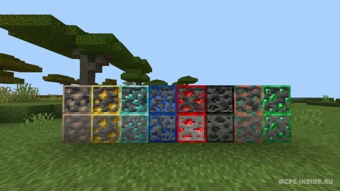 Yon tomoni o'tli bloklar — Minecraft tekstura, rasm 3