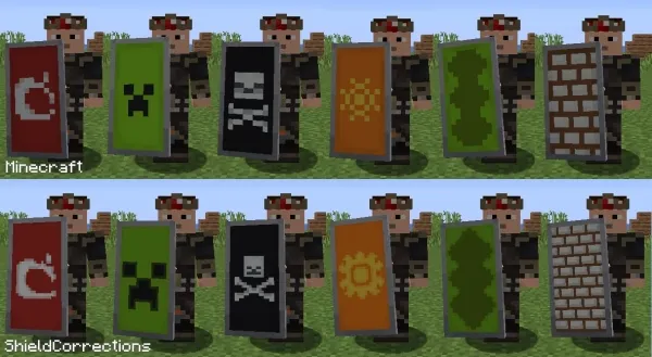 Bezatilgan qalqonlar — Minecraft tekstura, rasm 1