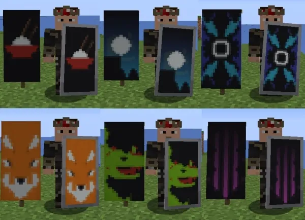 Bezatilgan qalqonlar — Minecraft tekstura, rasm 2