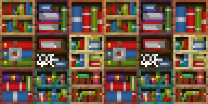 Yangi kitob javonlari — Minecraft tekstura, rasm 4