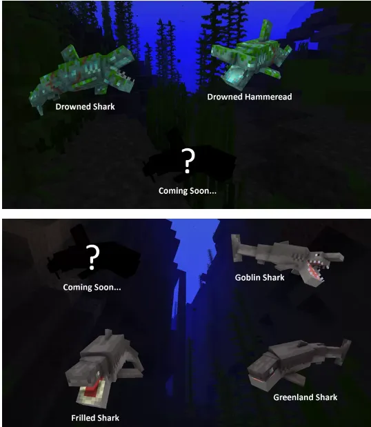Akulalar + — Minecraft tekstura, rasm 3