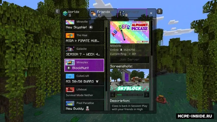Binafsha rangli interfeys — Minecraft tekstura, rasm 2