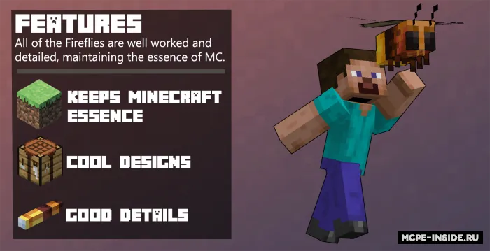 Yaltiroq qo'ng'izlar — Minecraft tekstura, rasm 2