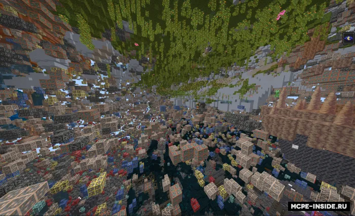 Dengiz orqali x-ray — Minecraft tekstura, rasm 1