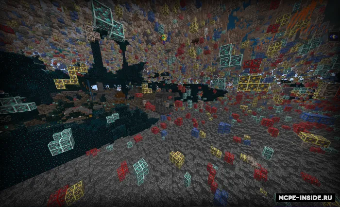Dengiz orqali x-ray — Minecraft tekstura, rasm 2