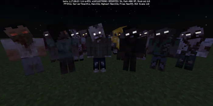Zombie Tissou — Minecraft tekstura, rasm 4
