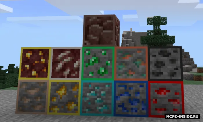 Chizilgan rudalar — Minecraft tekstura, rasm 1