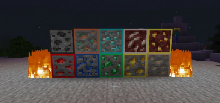 Chizilgan rudalar — Minecraft tekstura, rasm 2