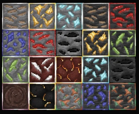 Konturli yangi rudalar — Minecraft tekstura, rasm 1