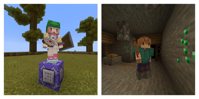 O'yinchi ko'rinishidagi zirh stendi — Minecraft tekstura, rasm 2